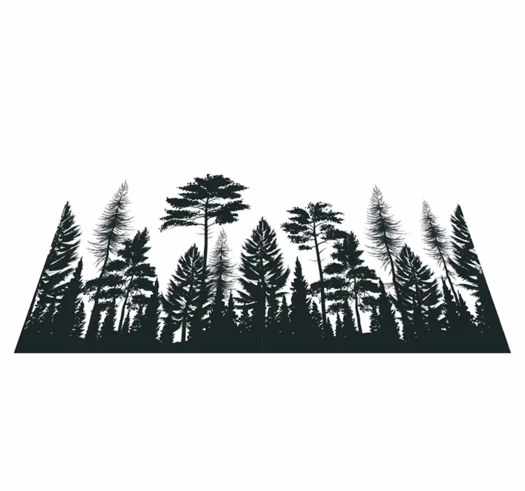 Tischset textur silhouette waldmuster - TenStickers