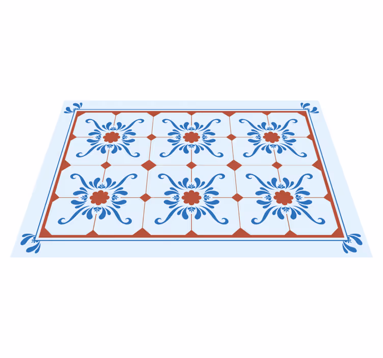 Tischset textur mit vintage blumenmuster - TenStickers