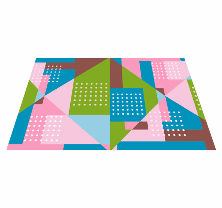 Tischset modern mit lebendigem geometrischem design - TenStickers