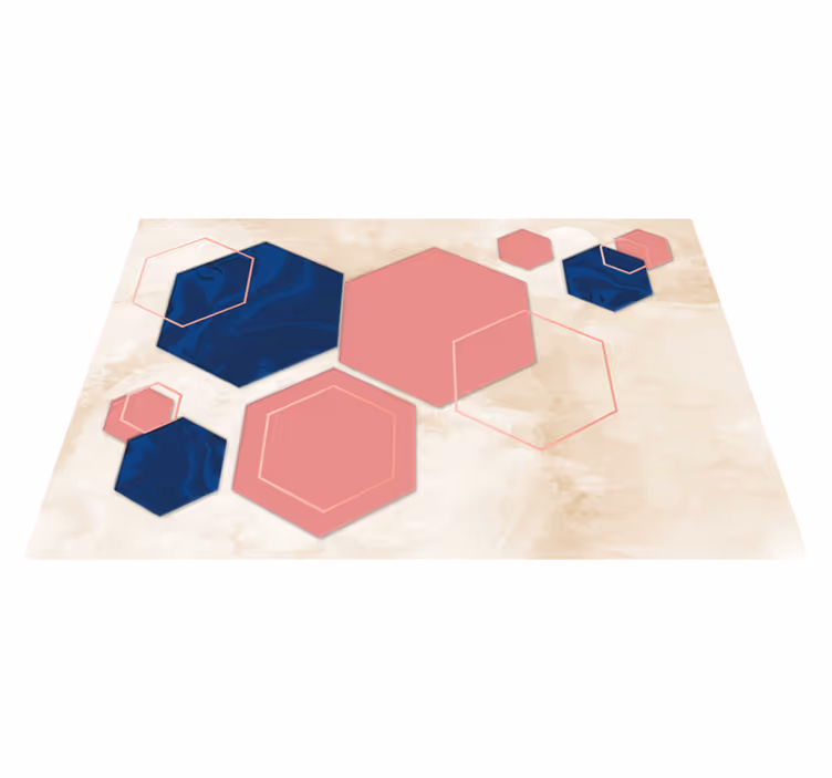 Tischset modern mit hexagonalen mustern - TenStickers