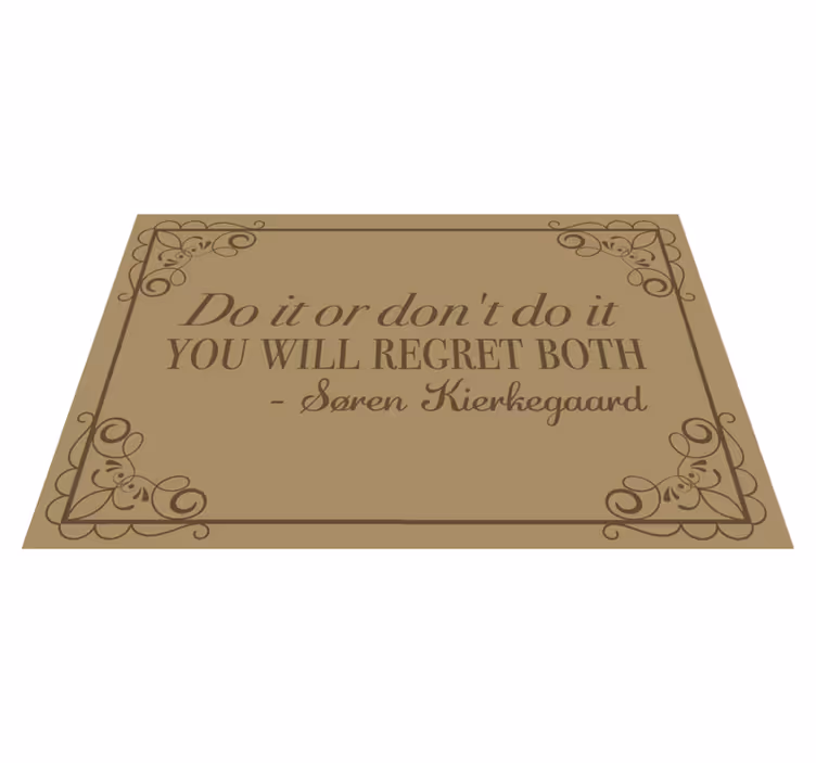 Tischset text mit inspirierender zitat-erinnerung - TenStickers