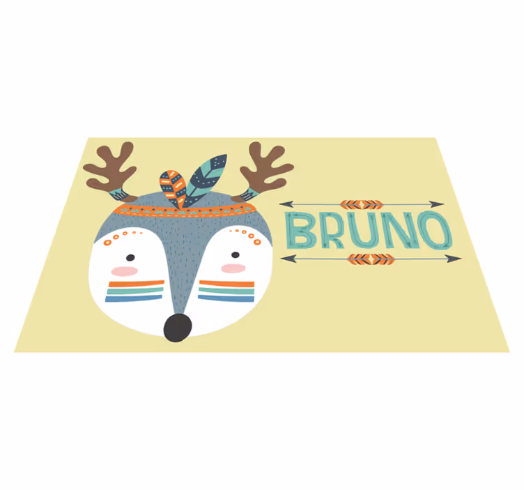 Tischset mit Namen nordischer Hirsch mit Namen - TenStickers