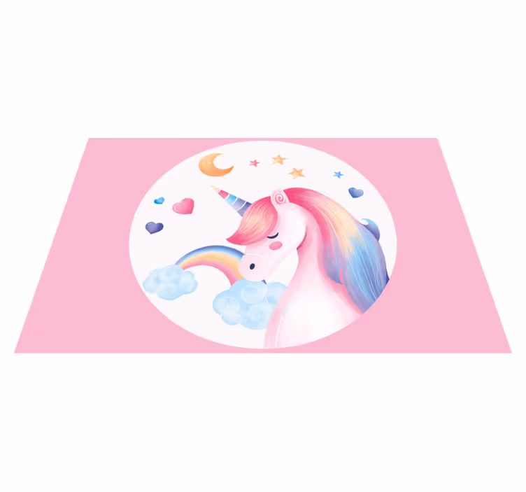 Tischset Kinder Regenbogen einhorn - TenStickers
