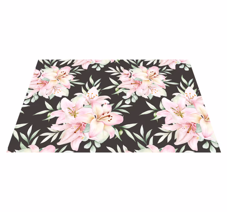 Tischsets originell mit rosa lilien - TenStickers