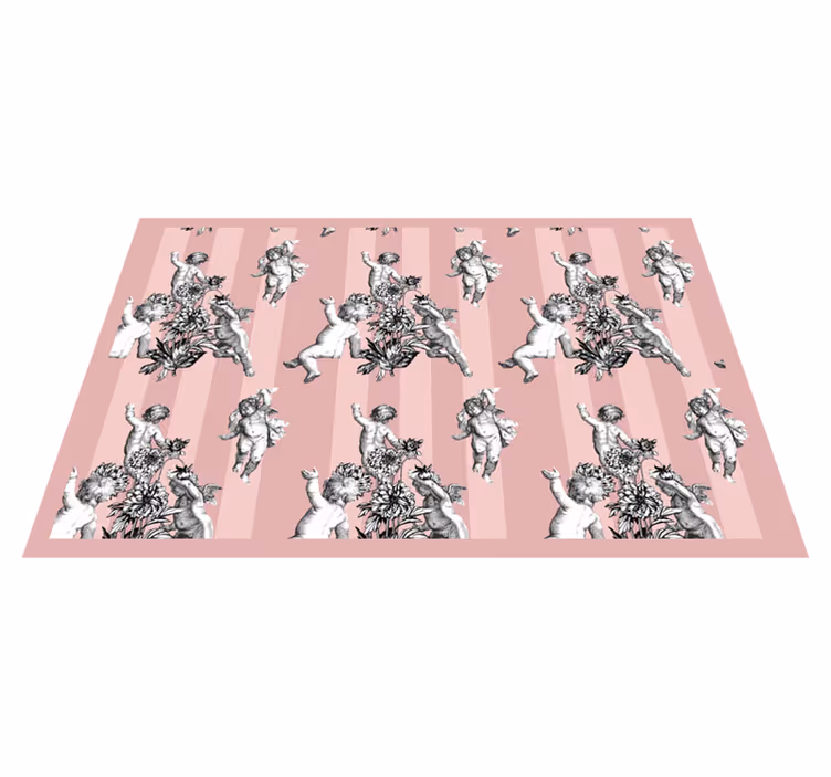Tischsets originell mit engelchen und blumen - TenStickers