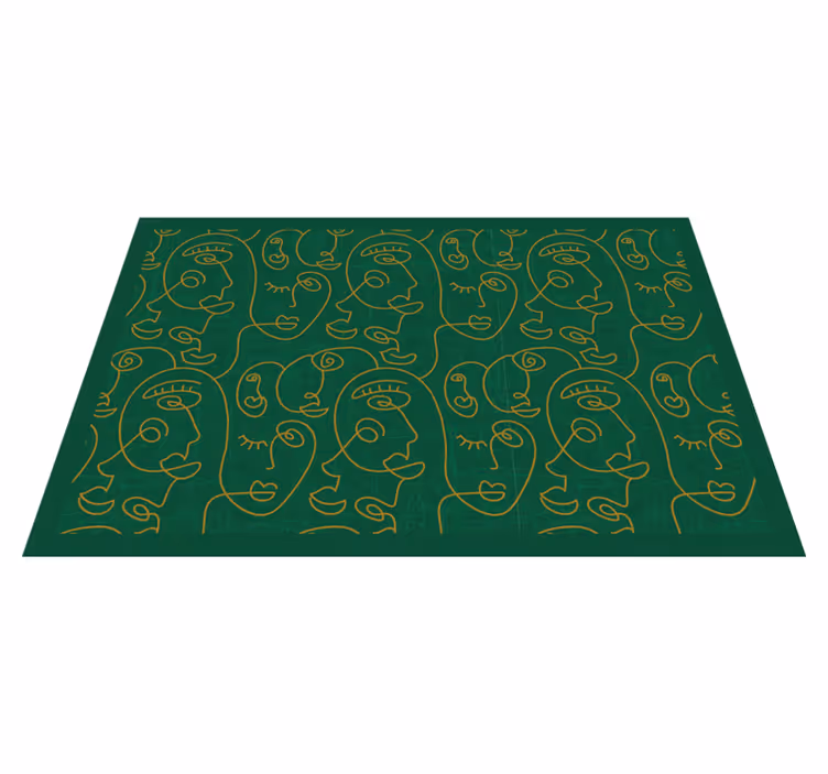 Tischsets originell mit abstraktem gesichtsdesign - TenStickers