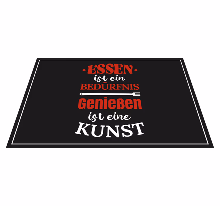 Tischset rechteckig Essen ist ein Bedürfnis - TenStickers