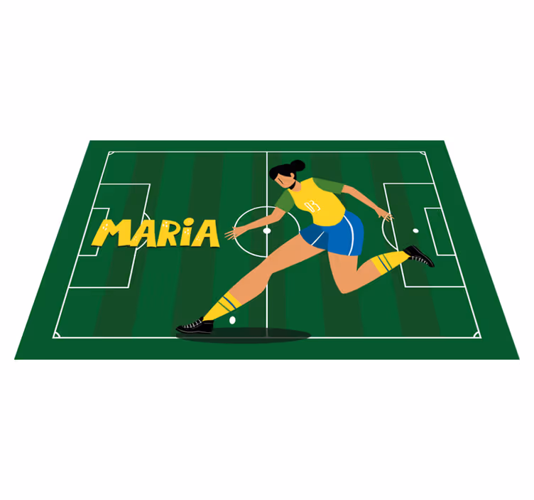 Tischset mit Namen Mädchen-football-spieler benutzerdefinierte - TenStickers