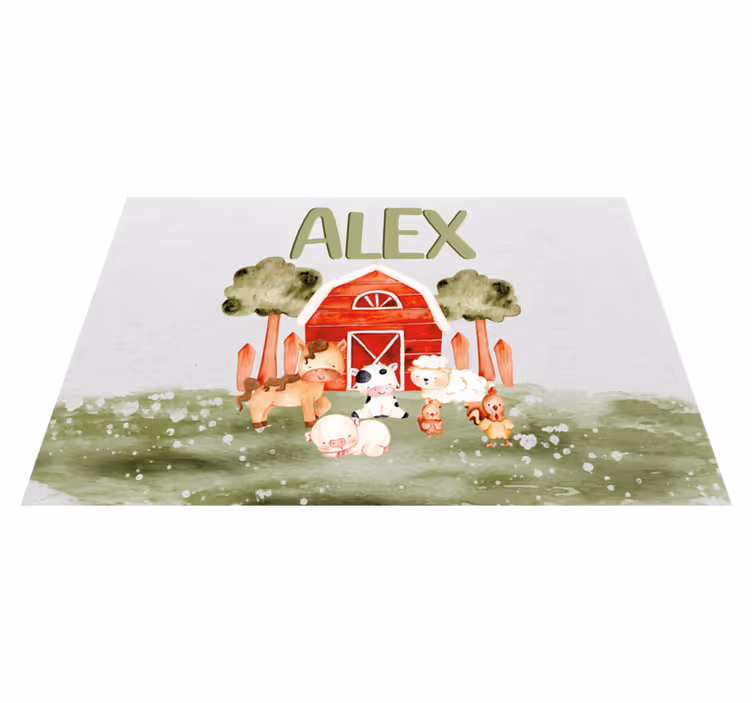 Tischset süßer Bauernhof aquarell - TenStickers