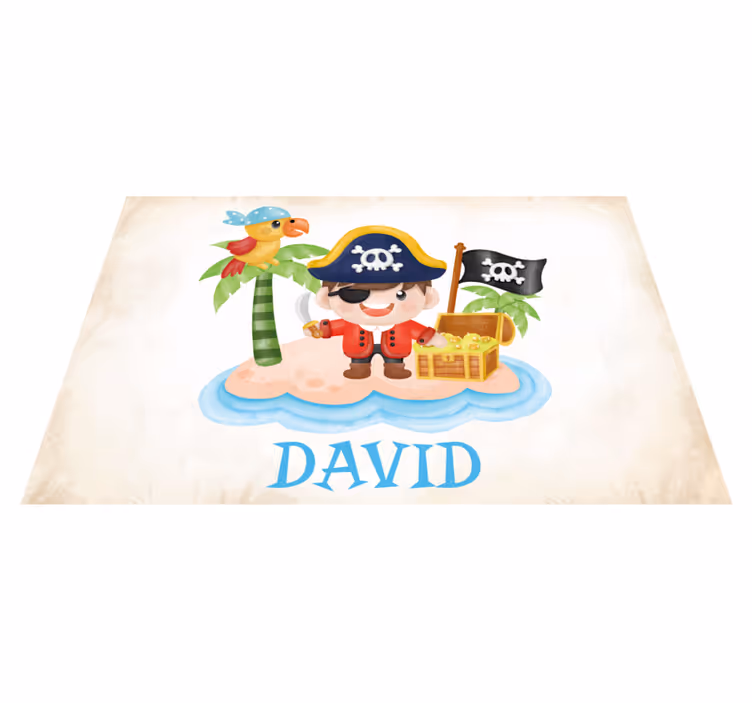 Tischset mit Namen kartoon PiratKartoon Pirat - TenStickers