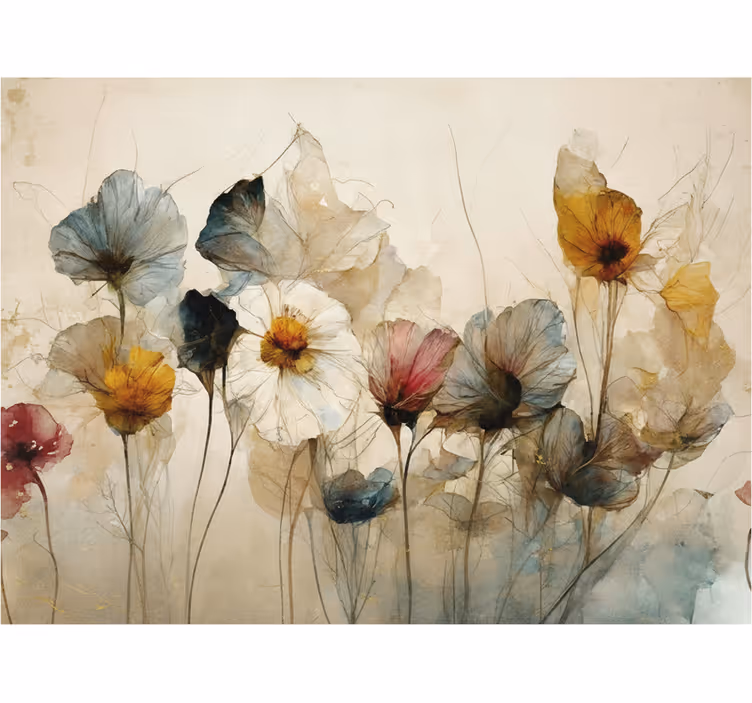 Fototapete weitere blumen trockene schöne blumen - TenStickers