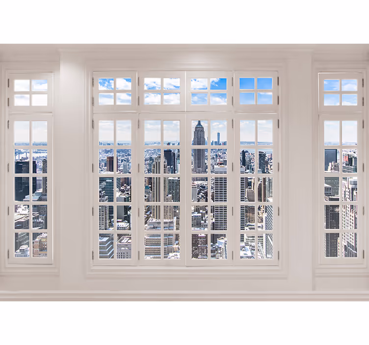 Wohnzimmer Fototapete New York City Skyline - TenStickers