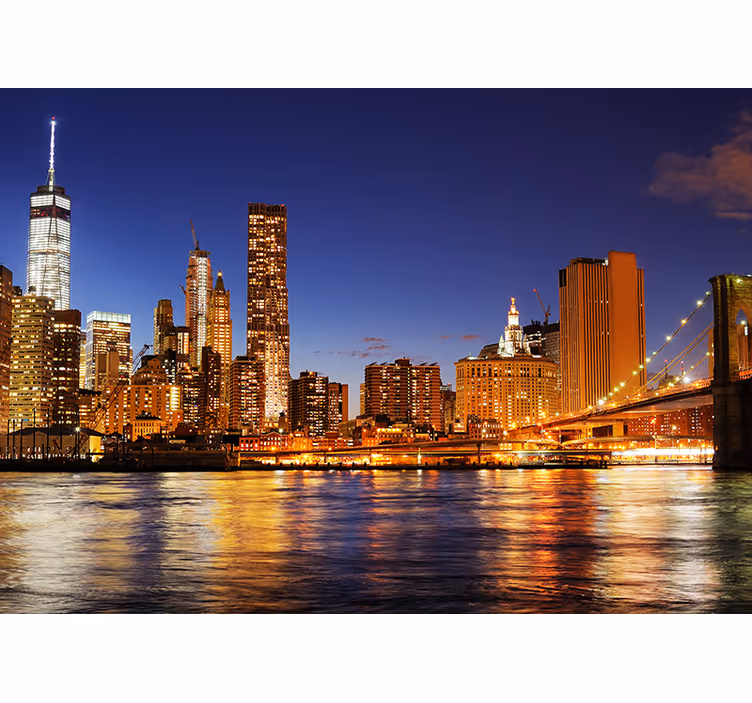 Fototapete New York städtisches skyline-panorama - TenStickers