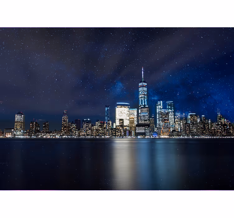 Fototapete New York großstadtnachtlandschaft - TenStickers