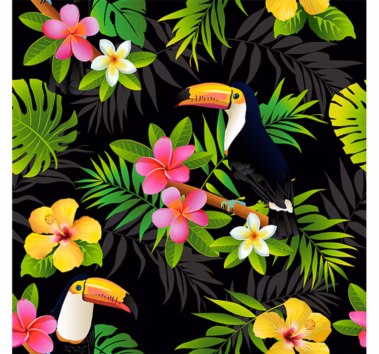 Fototapete dschungel und jungle pflanzenmöbelfolie - TenStickers