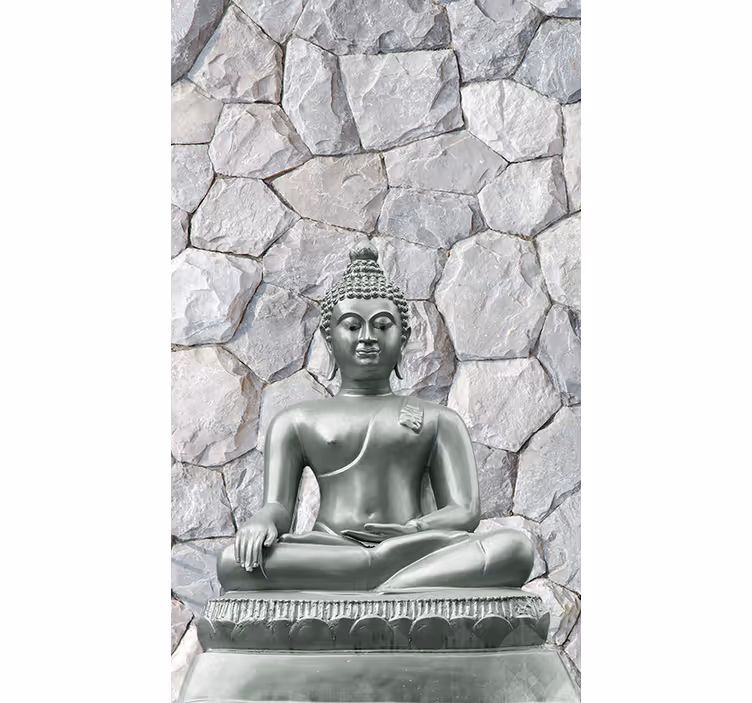 Fototapete buddha mit steinoptik - TenStickers