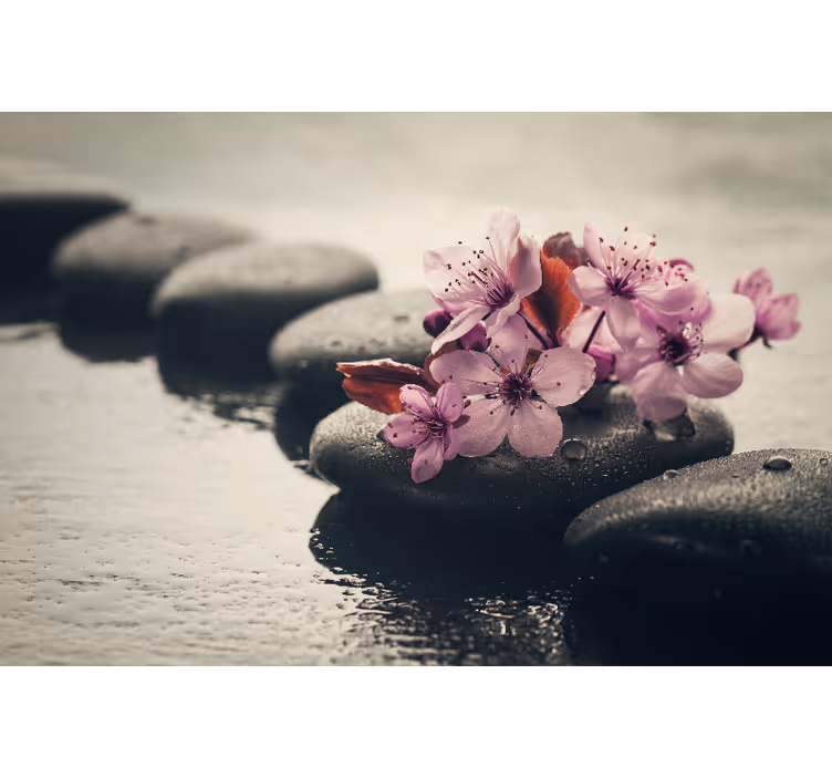 Fototapete badezimmer zenblüten - TenStickers