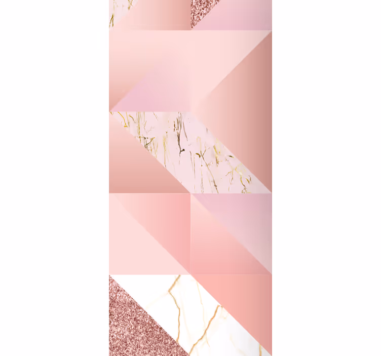 Fototapete badezimmer in pink goldenem marmor - TenStickers