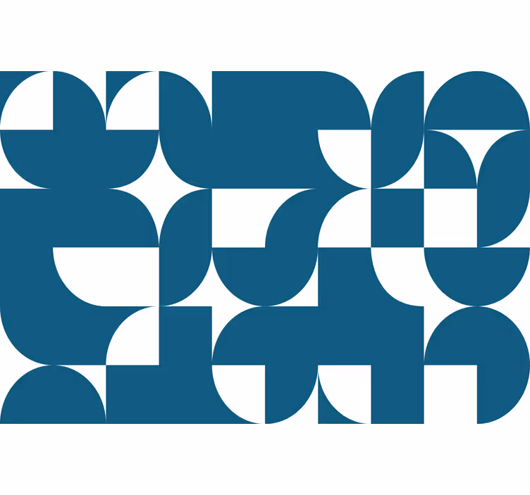 Fototapete küche geometrisches muster blaue kreise - TenStickers