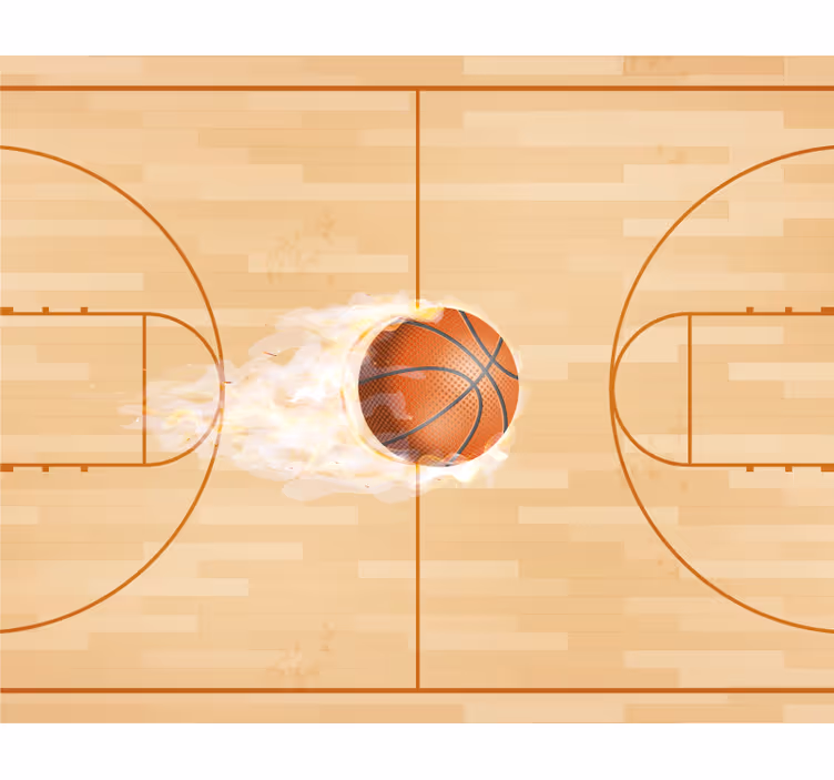Fototapete beige basketballplatz - TenStickers