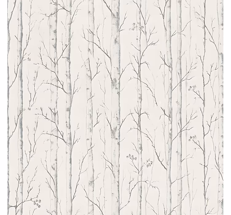 Fototapete beige mit motiv schwedische birke - TenStickers
