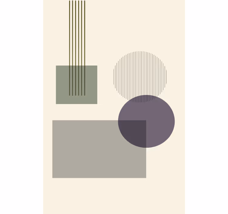 Fototapete beige mit sanften geometrischen formen - TenStickers