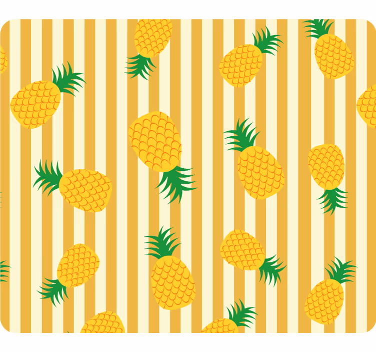 Fototapete gelb mit ananas-muster - TenStickers