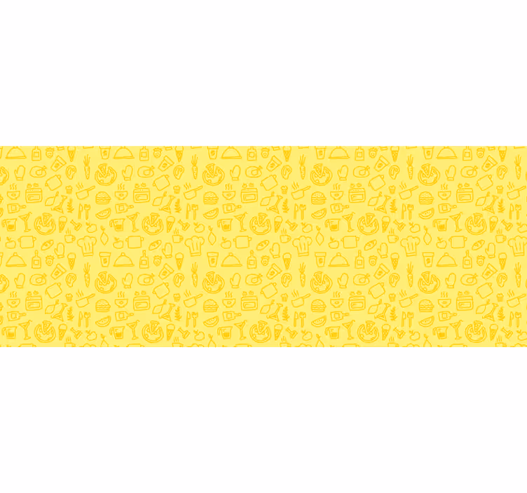 Fototapete gelb mit kleinem küchendesign - TenStickers