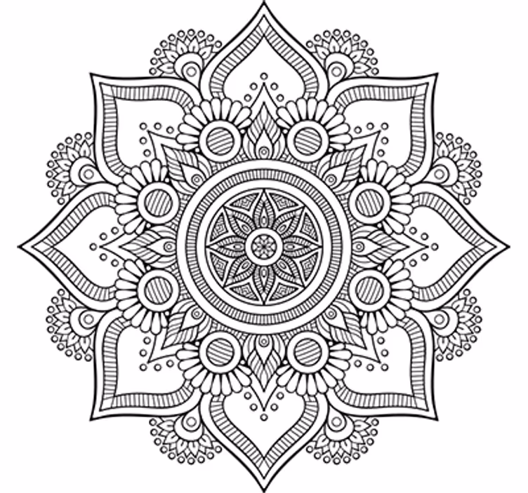 Fototapete weiß mit floralen mandala-vinyls - TenStickers