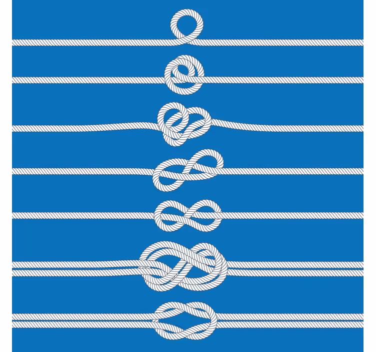 Fototapete blau mit seemannsknoten - TenStickers