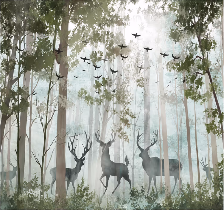 Fototapeten weitere tiere rehe - TenStickers