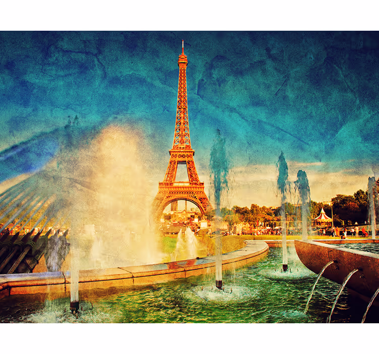 Eiffelturm Ansicht Paris Fototapete - TenStickers