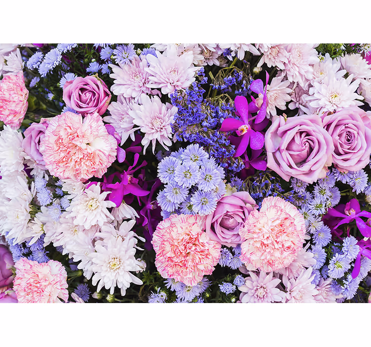 Schöne bunte Blumen Fototapete - TenStickers