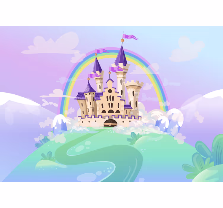 Kinder Prinzessinnenschloss Fototapete - TenStickers
