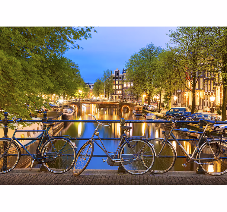 Fototapete Amsterdam amsterdam kanal dämmerung - TenStickers