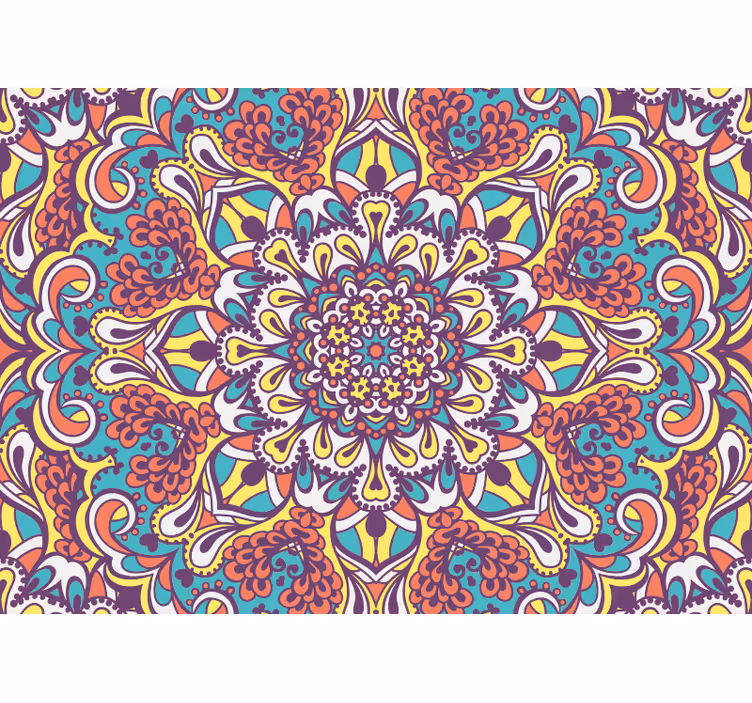 Fototapete Wohnzimmer ornamentales mandala - TenStickers