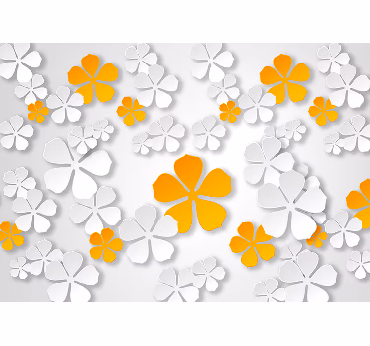 Orientalische Blumen Fototapete - TenStickers