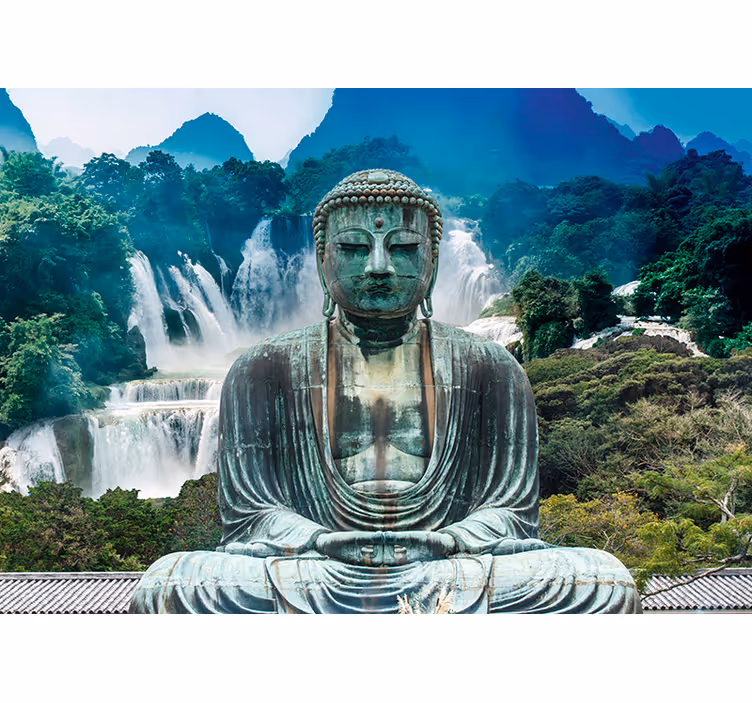 Fototapete Natur ruhiger buddha-wasserfall - TenStickers