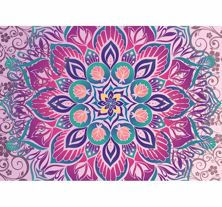 Lila Mandala Fototapete - TenStickers