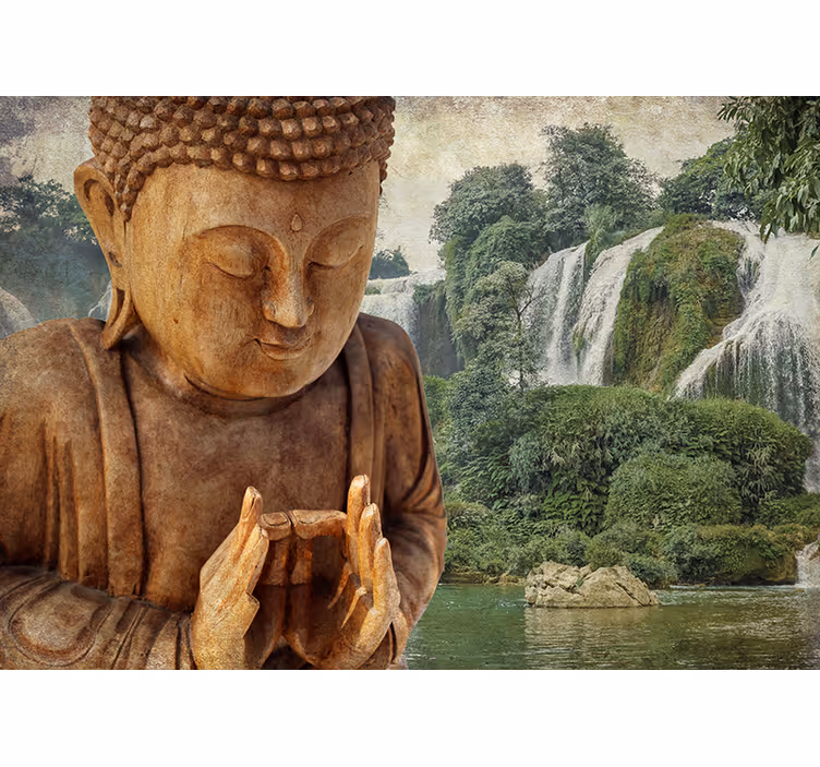 Buddha Landschaft Wand Fototapete - TenStickers
