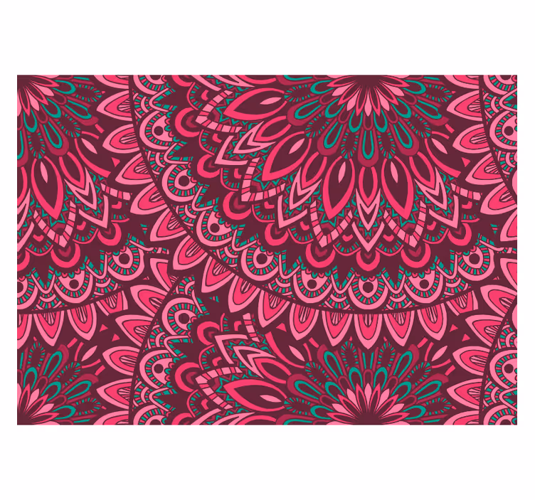 Florales Mandala Zen Wand Fototapete - TenStickers