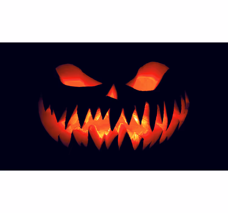 Halloween Fototapete furchterregendes kürbisgesicht - TenStickers