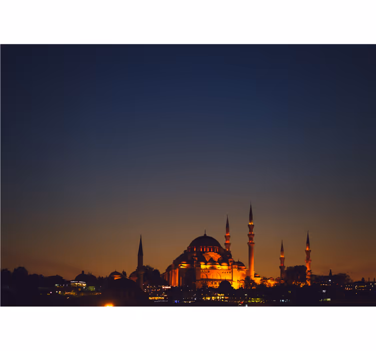Fototapete andere städte sultan ahmet moschee abend - TenStickers