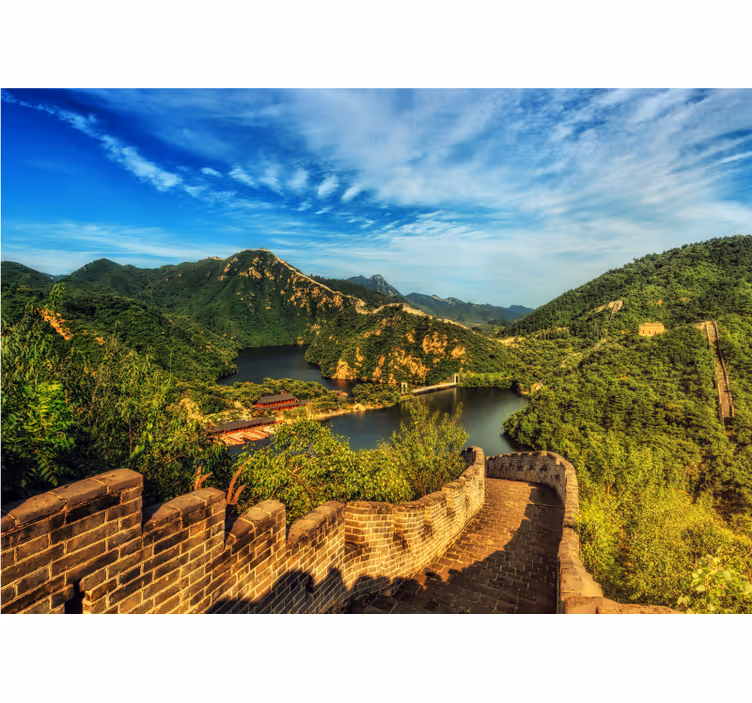 Fototapete landschaft große mauer panorama - TenStickers