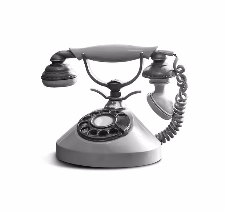 Fototapete Vintage Schwarz-weiß-vintage-telefon - TenStickers
