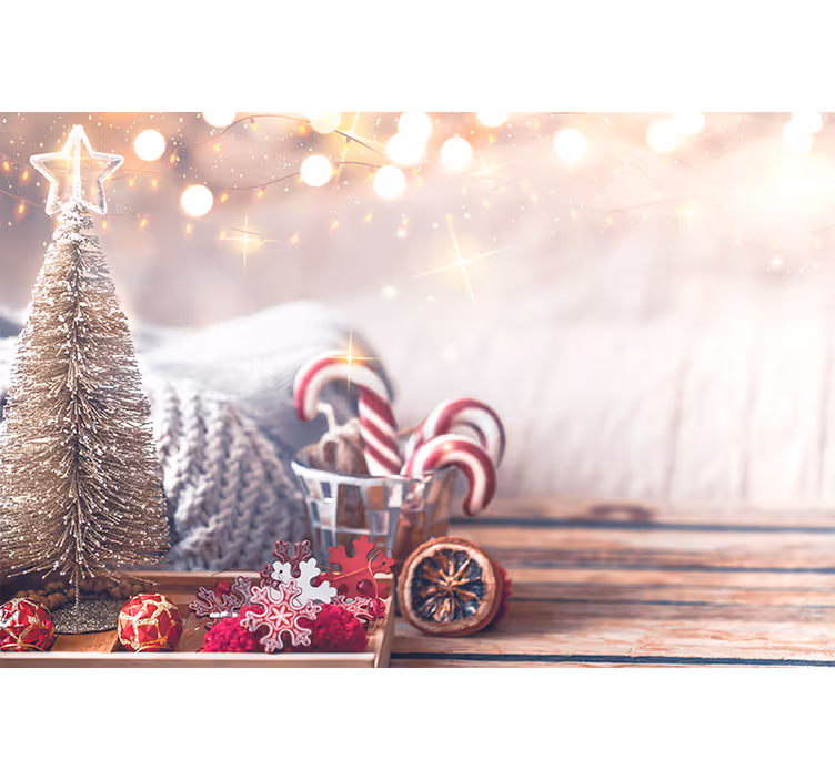 Fototapete Weihnachten fröhliche feiertagsstimmung - TenStickers