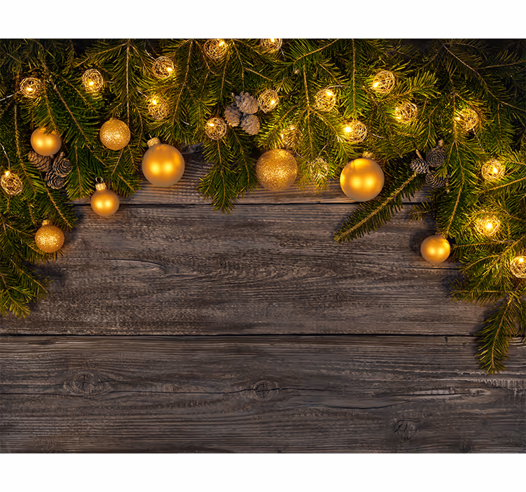 Fototapete Weihnachten goldene feiertagseleganz - TenStickers