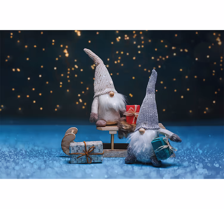 Fototapete weihnachten festliche gnome feier - TenStickers