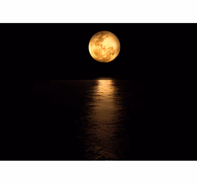 Fototapete Himmel Goldenes mondlicht - TenStickers