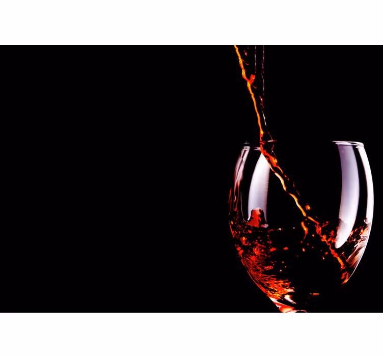 Fototapete musik mit fließendem weinspritzer - TenStickers